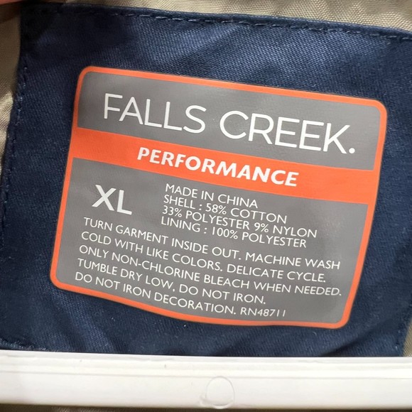 Hooded lightweight jacket XL mens khaki navy full zip pockets performance coat - Picture 3 of 9